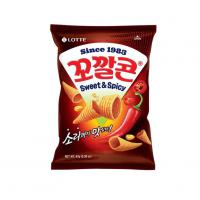 乐天玉米脆角꼬깔콘 매콤달콤한 맛(甜辣味)